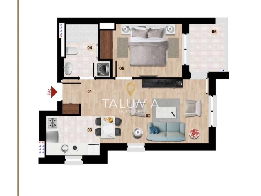 Jednosoban stan, 45 m², Kolašin, centar – fotografija 3