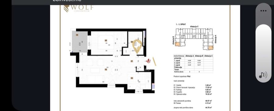 Jednosoban stan, 45 m², Kolašin, centar – fotografija 4